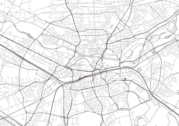 Nürnberg şehrinin haritası, Almanya — Stok Vektör