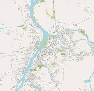 Astrakhan şehrinin haritası, Rusya