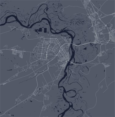 Barnaul şehrinin haritası, Rusya