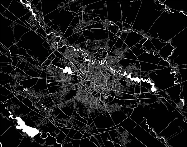 Mapa města Bukurešť, Rumunsko — Stockový vektor