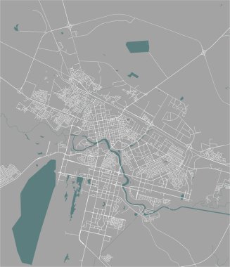 Nur-Sultan şehrinin haritası, Kazakistan