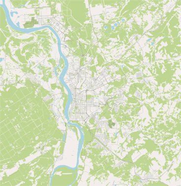 Tomsk şehrinin haritası, Rusya