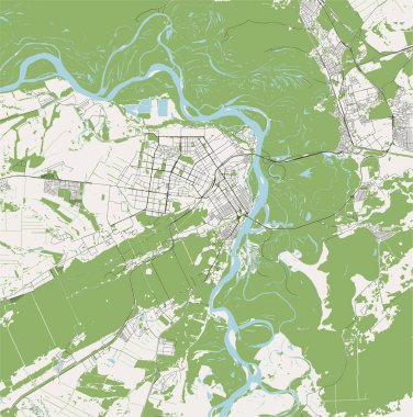 Barnaul şehrinin haritası, Rusya
