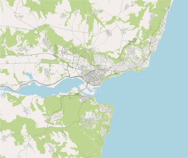 Varna şehrinin haritası, Bulgaristan