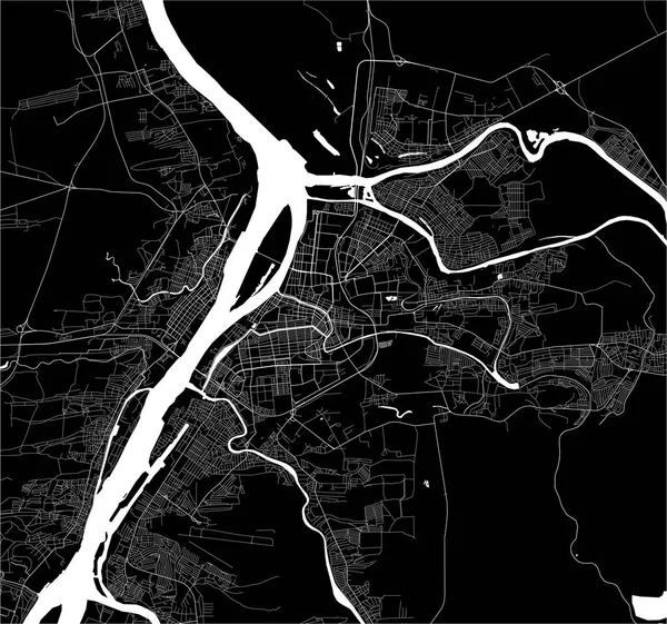 Carte de la ville de Astrakhan, Russie — Image vectorielle