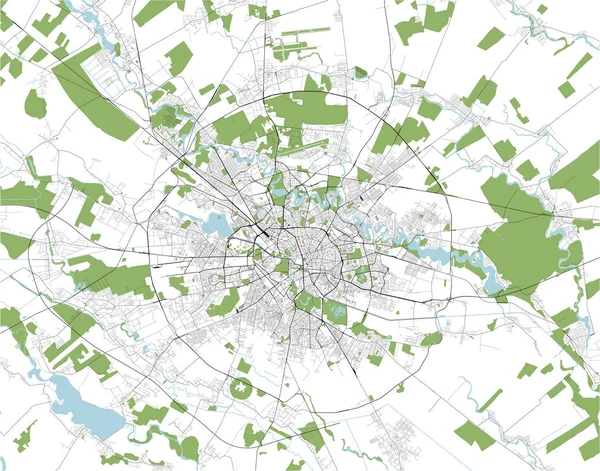 Mappa della città di Bucarest, Romania — Vettoriale Stock