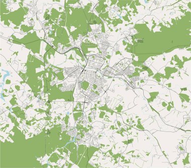 Tula şehrinin haritası, Rusya