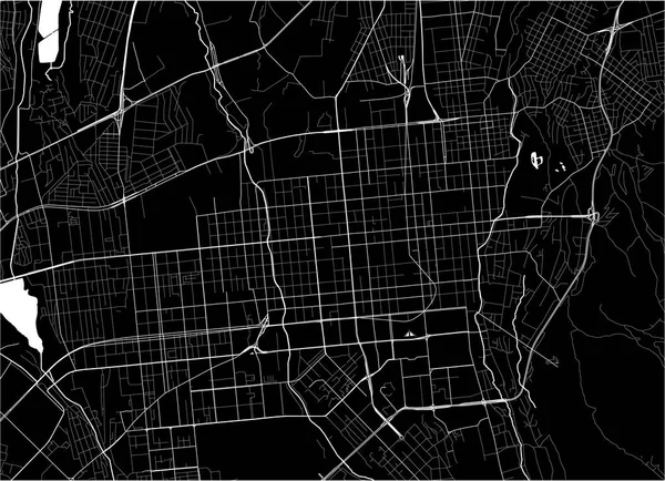 Mapa de la ciudad de Almaty, Kazajstán — Vector de stock