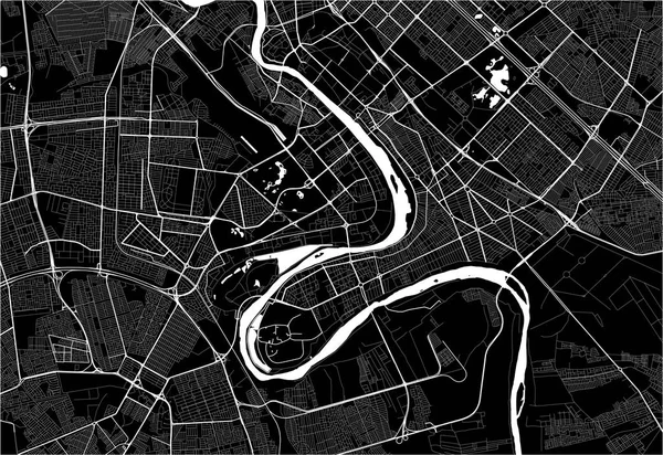 Carte de la ville de Bagdad, Irak — Image vectorielle