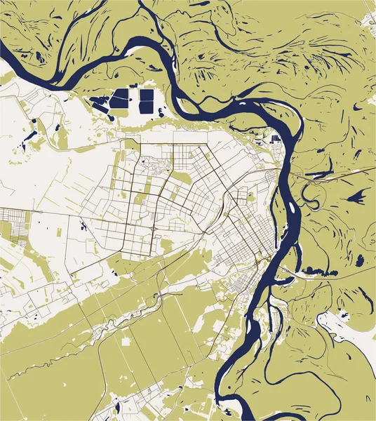 Barnaul şehrinin haritası, Rusya