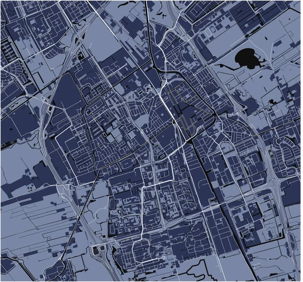 Mapa miasta Delft, Holandia — Wektor stockowy