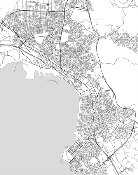 Mapa miasta Saloniki, Grecja — Wektor stockowy