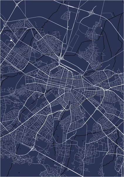 Karte der Stadt Sofia, Bulgarien — Stockvektor
