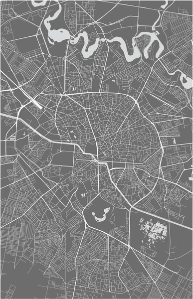 Mapa da cidade de Bucareste, Roménia —  Vetores de Stock
