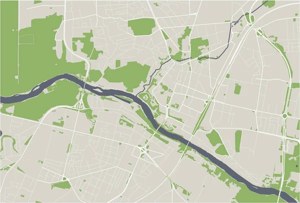 Mapa miasta Grodno, Białoruś — Wektor stockowy
