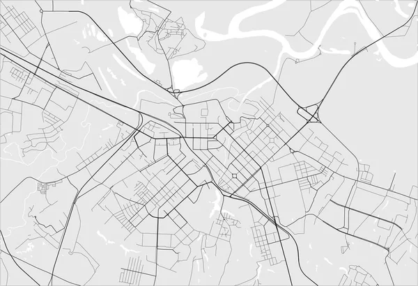 Map of the city of Ryazan, Russia — Stock Vector