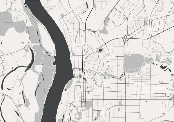 Mapa de la ciudad de Tomsk, Rusia — Archivo Imágenes Vectoriales