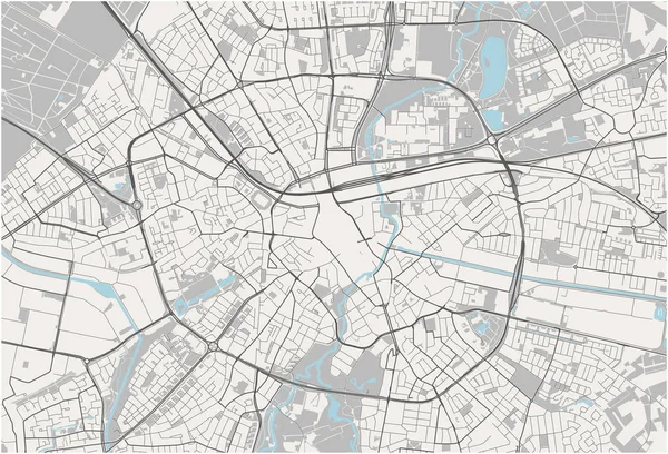 Mapa da cidade de Eindhoven, Países Baixos —  Vetores de Stock