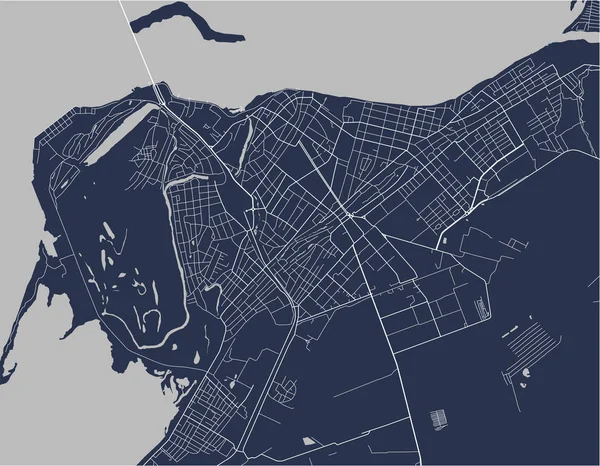 Mapa da cidade de Engels, região de Saratov, Rússia — Vetor de Stock