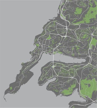 Vladivostok şehrinin haritası, Rusya