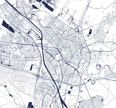 Utrecht şehrinin haritası, Hollanda