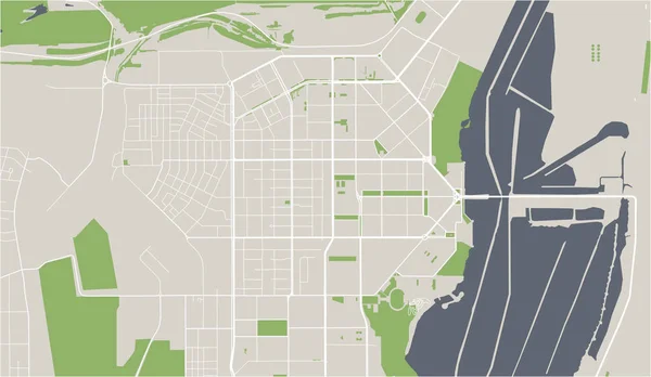 俄罗斯伊马尼托戈尔斯克市地图 — 图库矢量图片