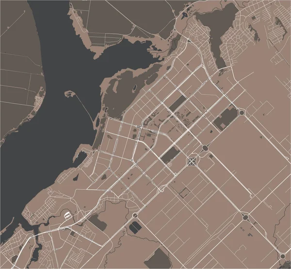 俄罗斯纳贝雷日涅切尔尼市地图 — 图库矢量图片