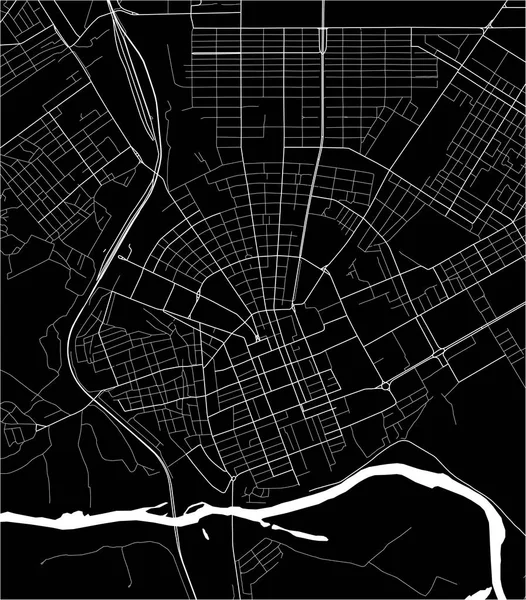 Mapa da cidade de Orenburg, Rússia —  Vetores de Stock