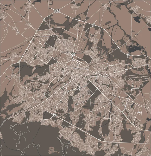 ソフィア市の地図, ブルガリア — ストックベクタ