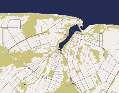 Cheboksary şehrinin haritası, Rusya