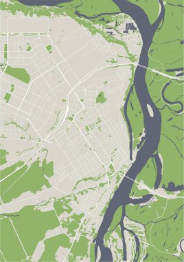 Barnaul şehrinin haritası, Rusya