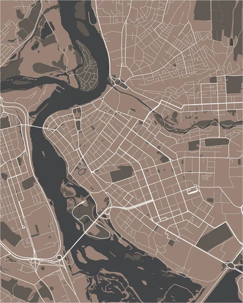 Карта города Иркутска, Россия — стоковый вектор