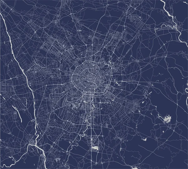 Mappa della città di Chengdu, Cina — Vettoriale Stock