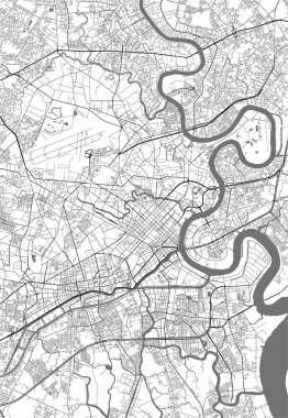 Ho Chi Minh City, Vietnam şehrinin haritası