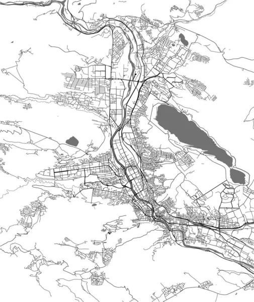 Χάρτης της πόλης της Τιφλίδας, Γεωργία — Διανυσματικό Αρχείο