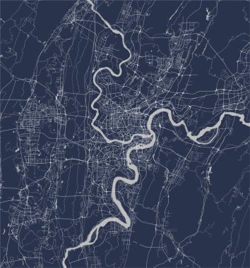 Chongqing, Çin şehir haritası