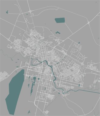 Nur-Sultan şehrinin haritası, Kazakistan