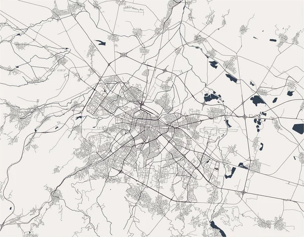 Mapa de la ciudad de Sofía, Bulgaria — Vector de stock