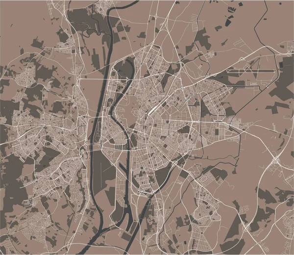 Karte der Stadt Sevilla, Spanien — Stockvektor