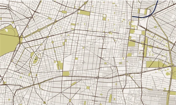 Karta över Mexico City, Mexikos förenta stater, Nordamerika — Stock vektor