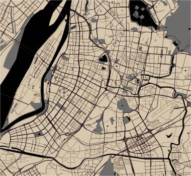 Nanking şehrinin haritası, Çin