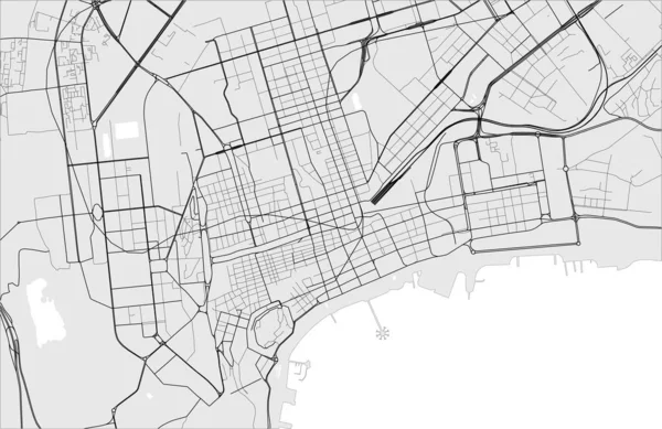 アゼルバイジャンのバクー市地図 — ストックベクタ