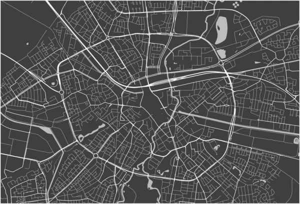 Mappa della città di Eindhoven, Paesi Bassi — Vettoriale Stock