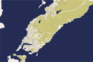 Vladivostok şehrinin haritası, Rusya