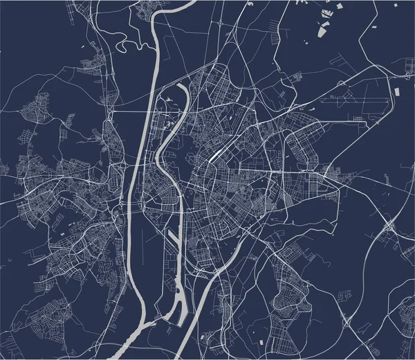 Karta över staden Sevilla, Spanien — Stock vektor