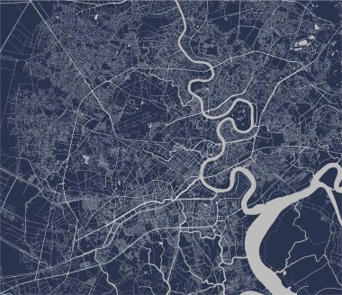 Ho Chi Minh City, Vietnam şehrinin haritası