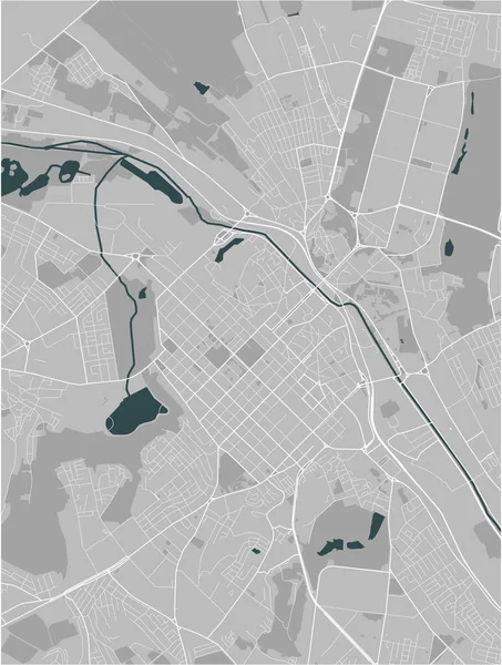 キシナウ市の地図, モルドバ — ストックベクタ