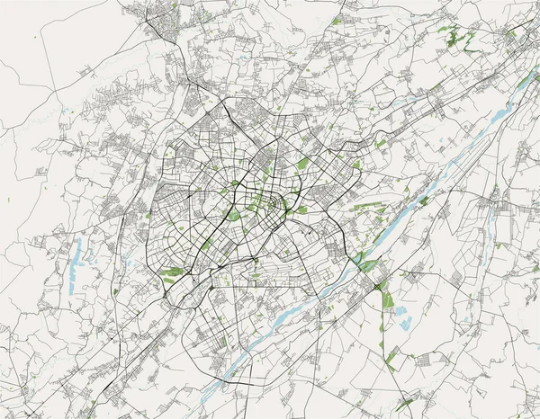 우즈베키스탄 타슈켄트의 도시 지도 — 스톡 벡터