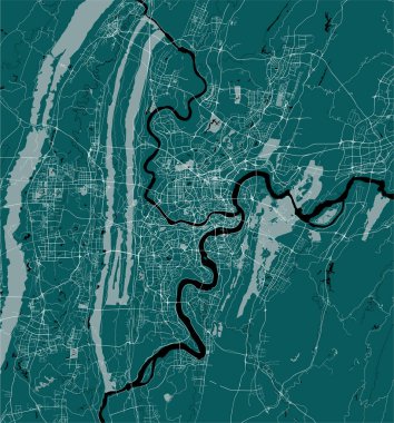 Chongqing, Çin şehir haritası