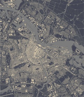Hollanda, Amsterdam 'ın haritası.